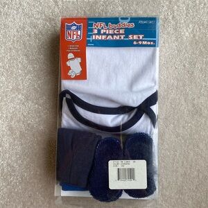 NEW NFL Buddies 3 Piece Infant Gift Set Newborn 6-9mos